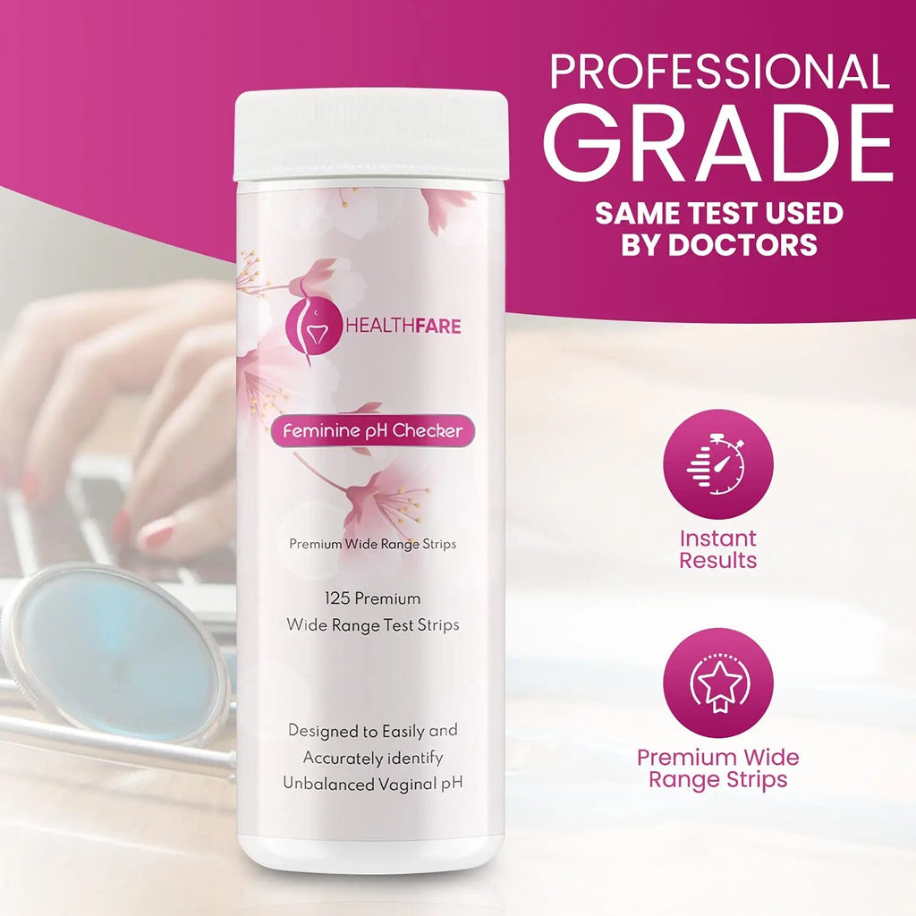 Healthfare Feminine pH Checker Test Strips to Monitor Intimate Health, Balance pH Level 3.0-5.5 Healthfare Au supplements