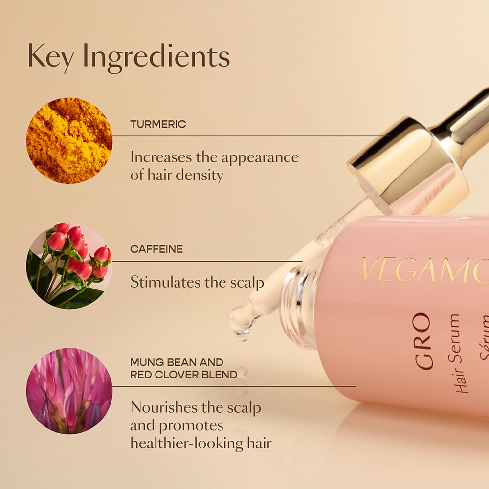 Vegamour Essentials Kit: Revitalizing Shampoo & Conditioner, Hair Serum, Weightless Repair Oil for All Hair Types VEGAMOUR Au supplements
