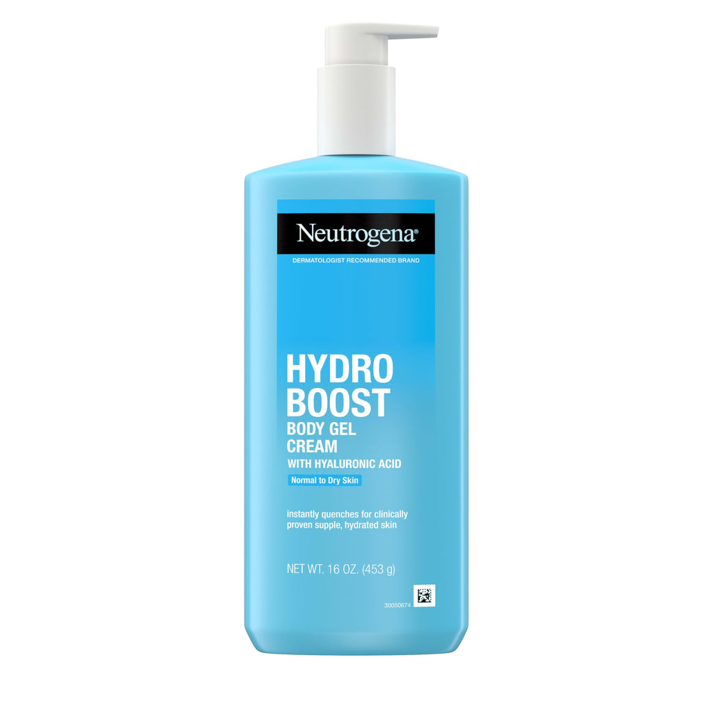 Neutrogena Hydro Boost Body Gel Cream, Hydrating Body Lotion with Hyaluronic Acid for Normal to Dry Skin