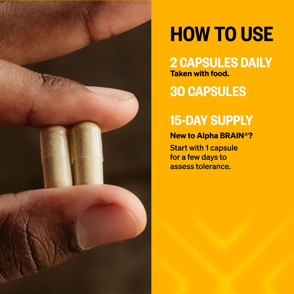 ONNIT Alpha Brain Capsules for Men & Women, IGEN Non-GMO Tested Memory, Focus & Mental Clarity Support with L-Theanine