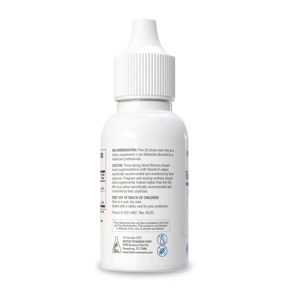 Biotics Research Bio-DK-Mulsion™–Emulsified Liquid Vitamin D and K, D3 Drops 125 mcg & Vitamin K (K1, K2) 300 mcg MK-7–Supports Stronger Bones BIOTICS RESEARCH Au supplements