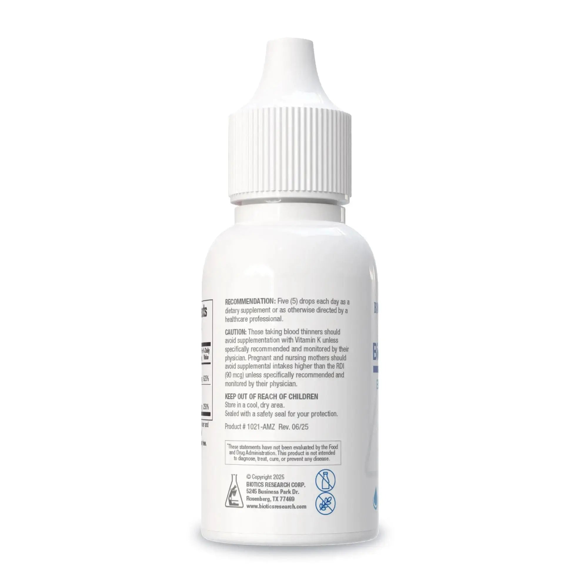 Biotics Research Bio-DK-Mulsion™–Emulsified Liquid Vitamin D and K, D3 Drops 125 mcg & Vitamin K (K1, K2) 300 mcg MK-7–Supports Stronger Bones BIOTICS RESEARCH Au supplements