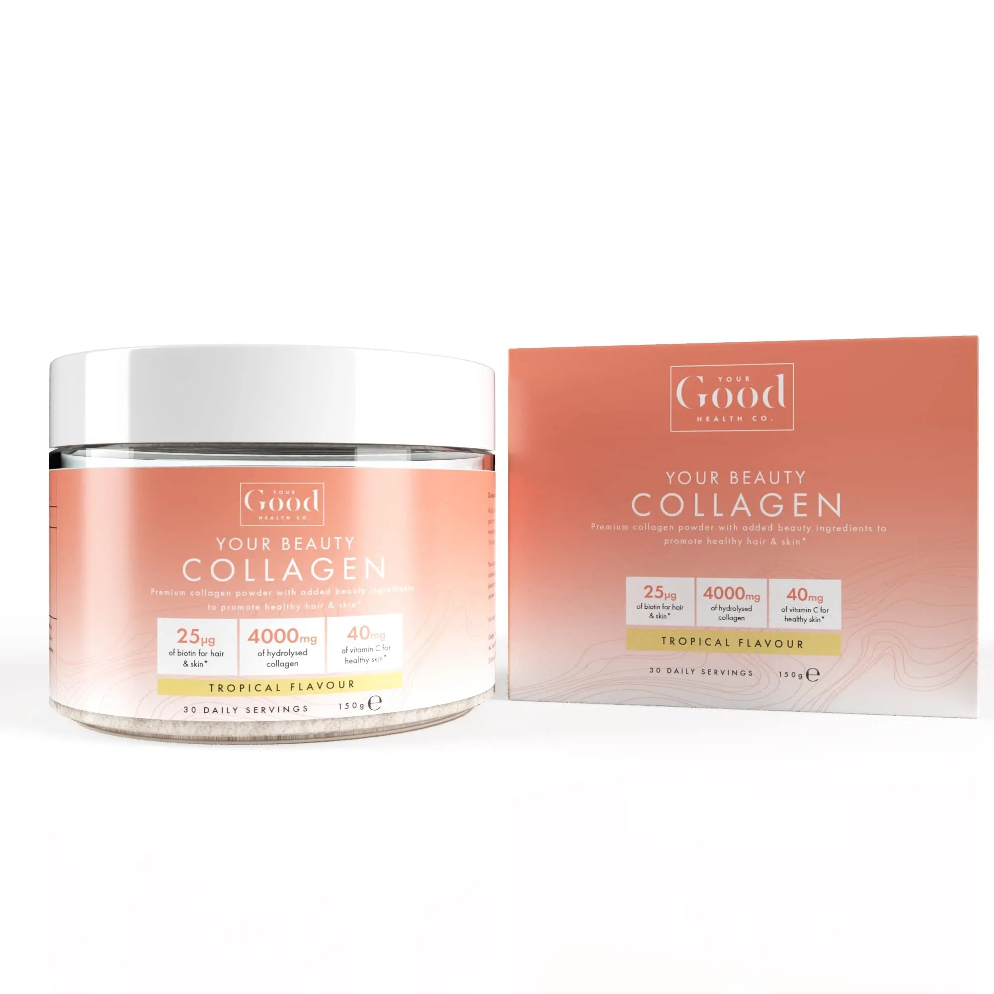 Your Good Health Co. – Your Beauty Premium Collagen Powder, Tropical | 150g Your Good Health Co. Au supplements