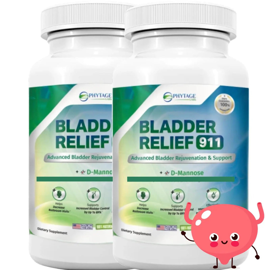 Phytage Labs Bladder Relief 911 Detoxifying Strength - for Men and Women Provides Bladder Support, 60 Veggie Capsules - 2 Pack Phytage Labs Au supplements