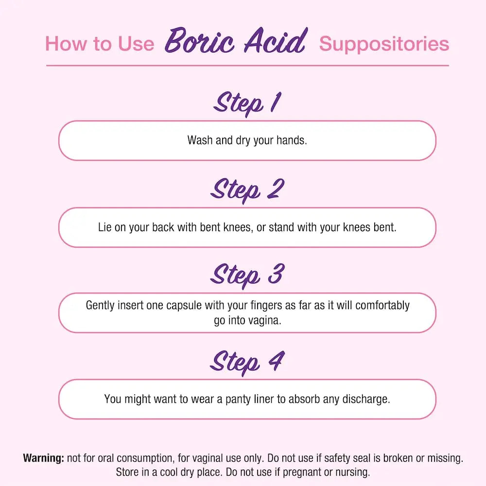 Puregen Labs Boric Acid 600 mg Vaginal Suppositories - 100% Pure | All Natural Without Dyes or Fillers P Puregen Labs Au supplements