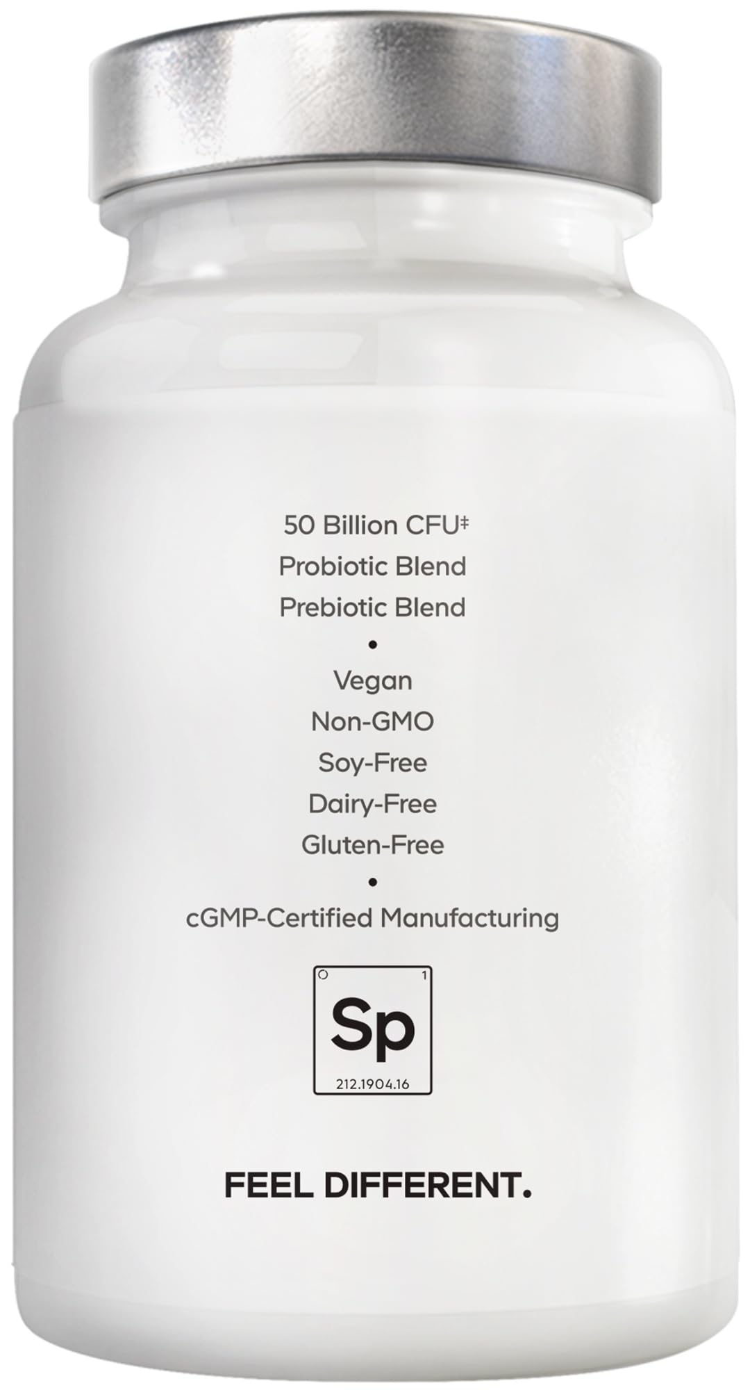 Amen Probiotics Supplement, SBO Probiotic and Organic Prebiotics, 50 Billion CFUs, Shelf Stable, No Refrigeration Required, Flora Daily Probiotic Formula for Women & Men