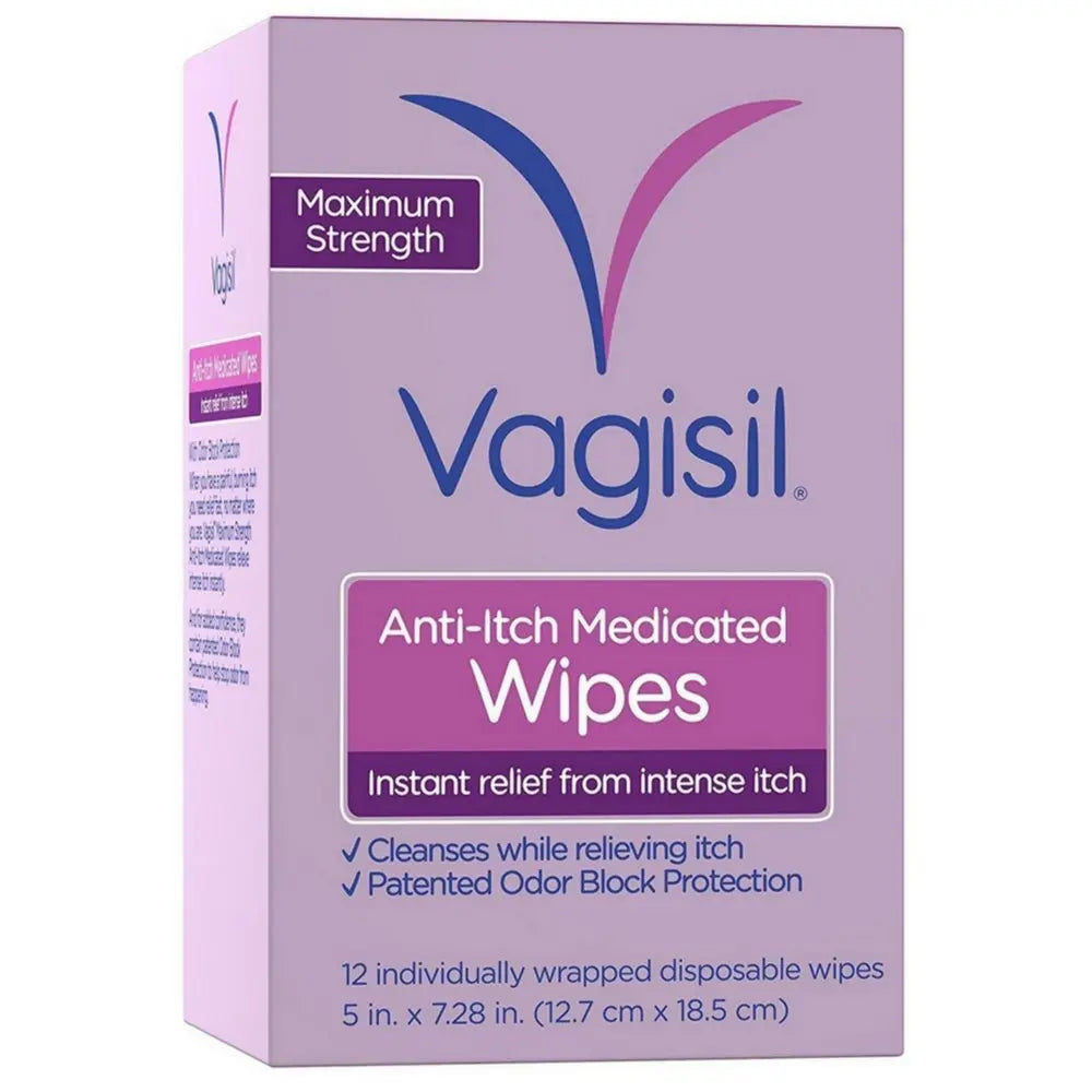 Vagisil Anti-Itch Medicated Wipes, Maximum Strength 12 ea (Pack of 12) Vagisil Au supplements