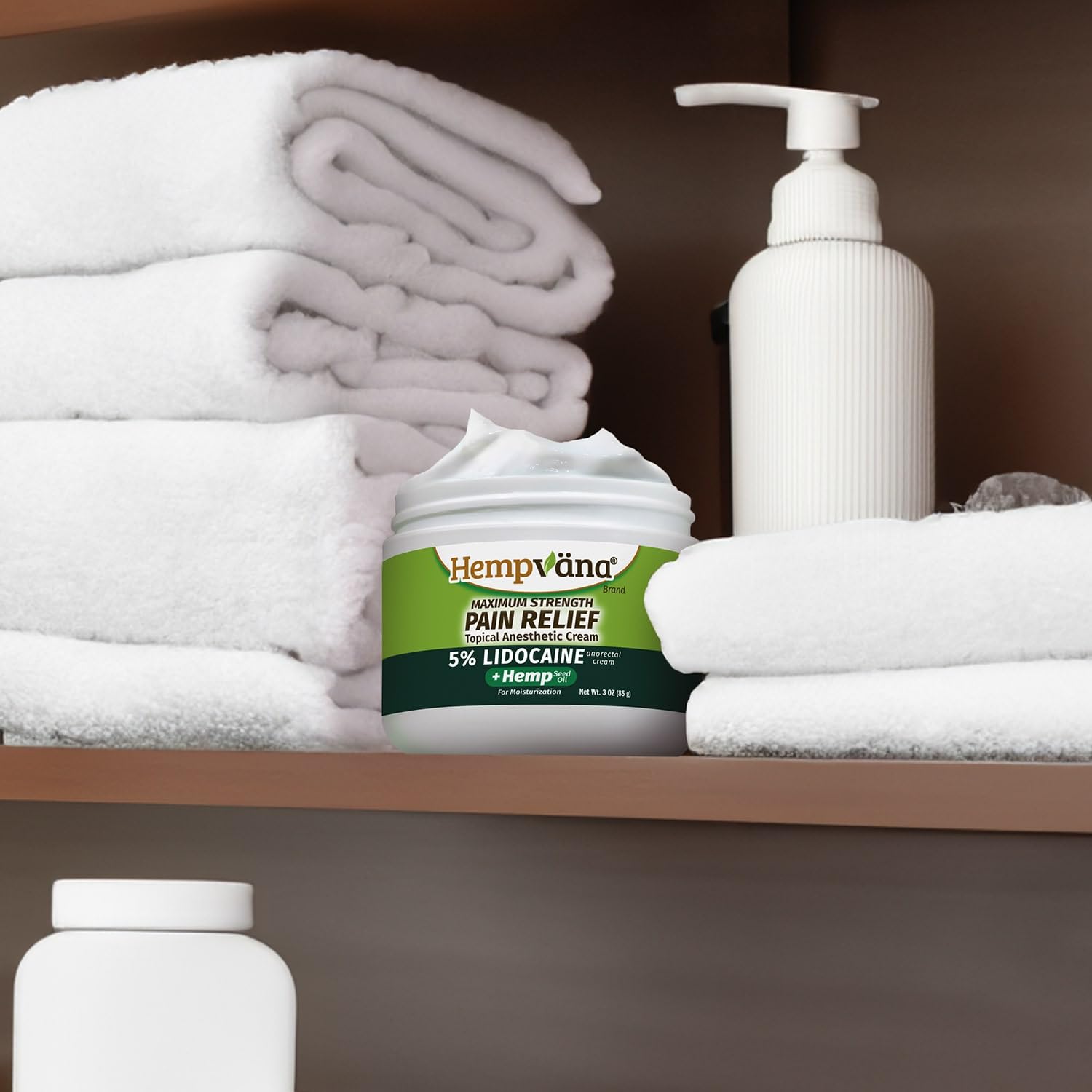 Hempvana 5% Lidocaine Relief Cream, Maximum Strength, AS-SEEN-ON-TV, Strong Cream, Numbs Irritated Nerves for Fast Anorectal Relief, Non-Greasy, Targeted Long-Lasting Relief. Enriched with Hemp, 3 Oz Hempvana Au supplements