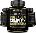 VitaRaw Collagen Pills 1800 mg - Multi Collagen Supplements (Types I, II, III, V & X) Grass Fed Non GMO Collagen Peptides Pills for Hair, Skin and Joints - Hydrolyzed Collagen Protein Powder VitaRaw Au supplements