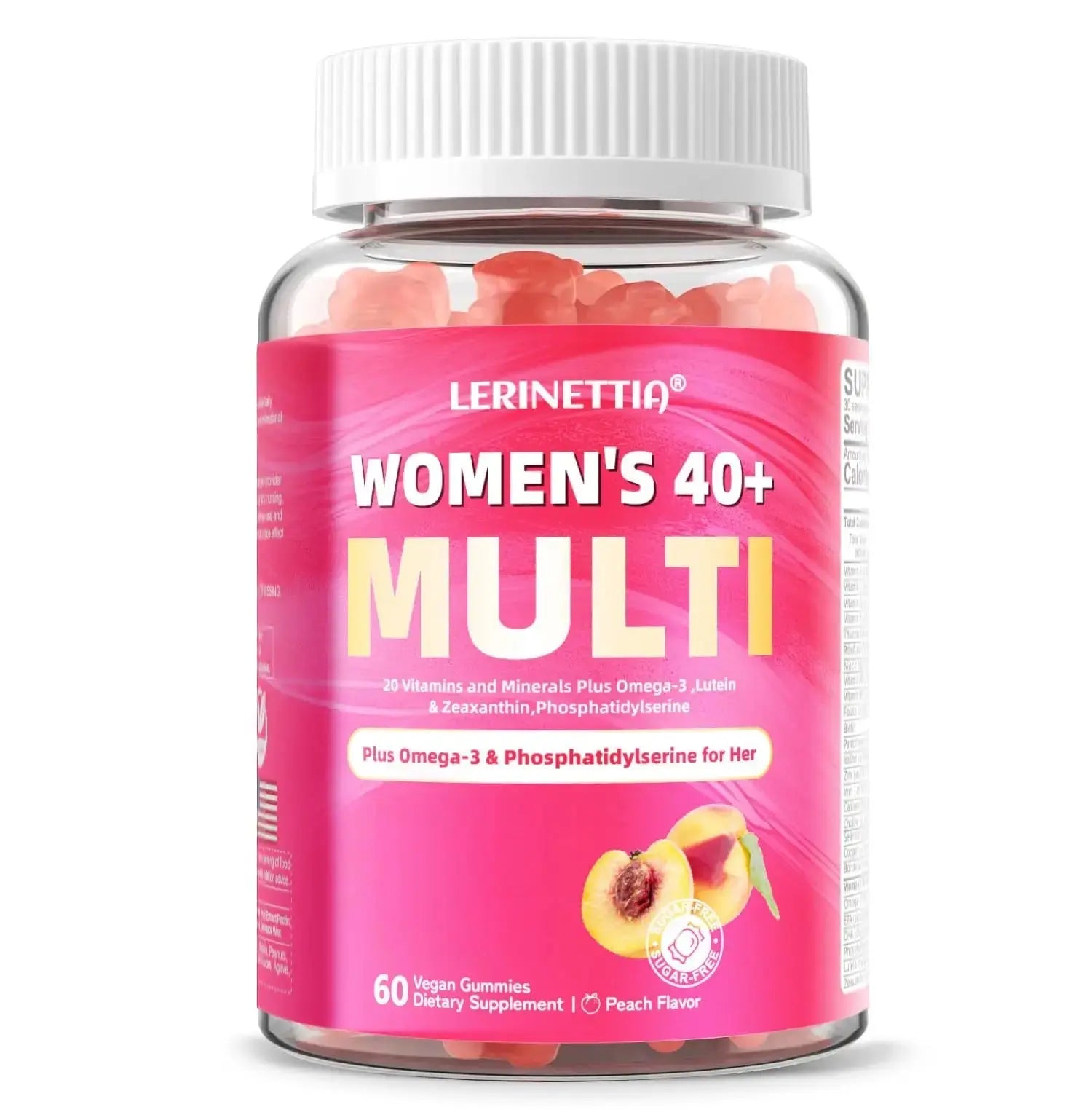Lerinettia Multivitamin for Women Gummies for 40+ with Omega-3, Niacinamide, B-Complex, Lutein, Iron, Choline, Phosphatidylserine, Vitamin D3 Lerinettia Au supplements