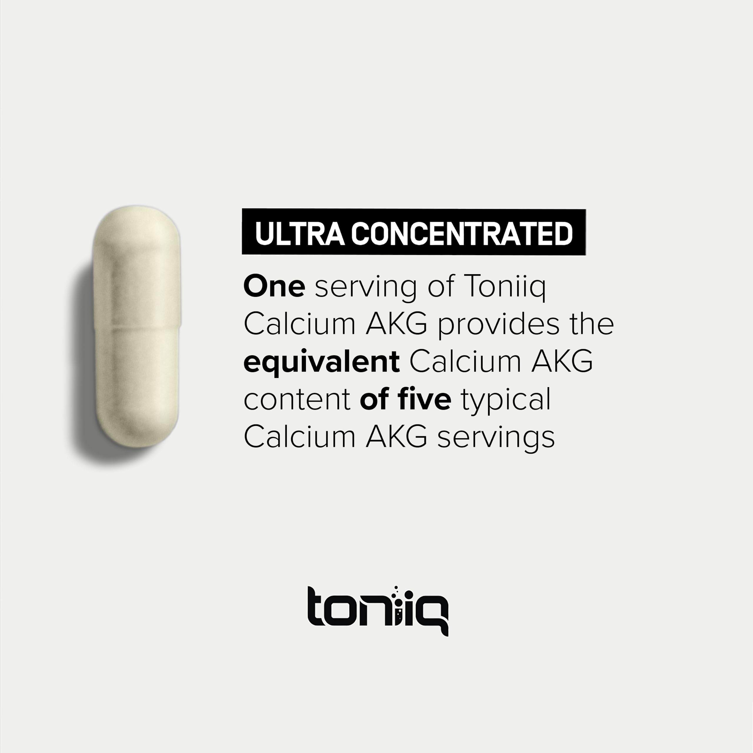 Toniiq 1500mg Ultra High Purity Ca AKG Supplement - 99%+ Highly Purified and Bioavailable Calcium Alpha-Ketoglutarate - Calcium AKG Longevity Supplement - 120 Ca-AKG Vegetarian Capsules Toniiq Au supplements