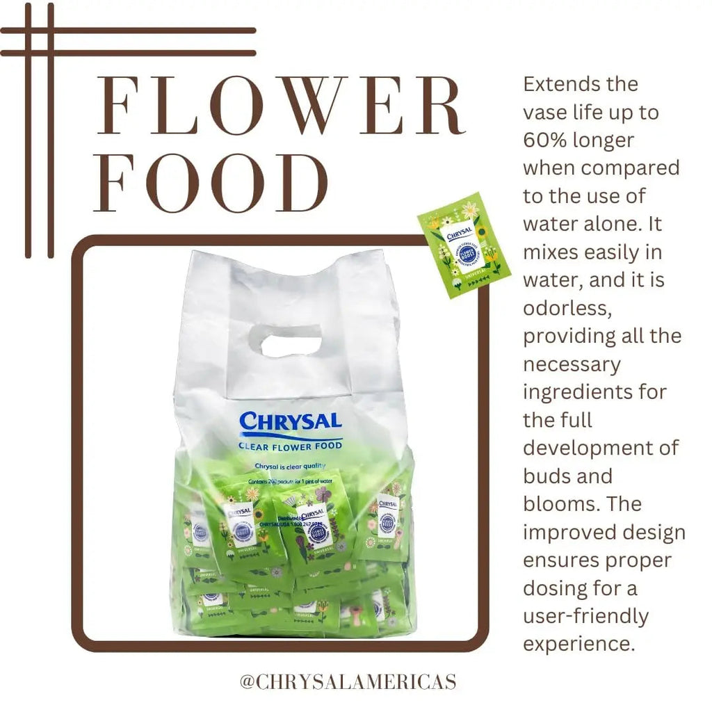 Chrysal Clear Flower Food Packets – Single Packet – Flower Arrangements & Bouquets – Floral Supplies Chrysal Au supplements