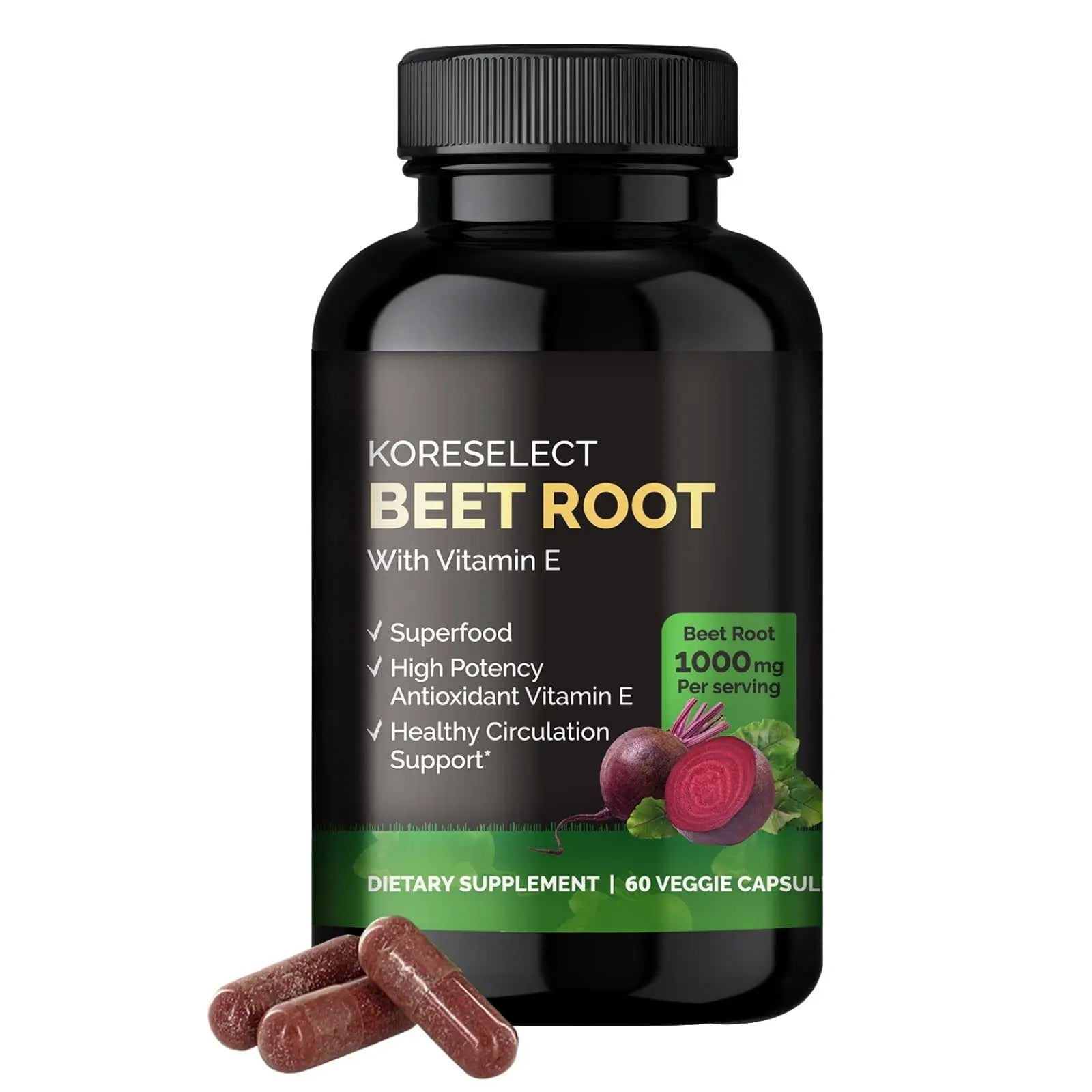 KORESELECT Beet Root & Tart Cherry Capsules 16,000mg Capsules Bundle for Nitric Oxide KORESELECT Au supplements