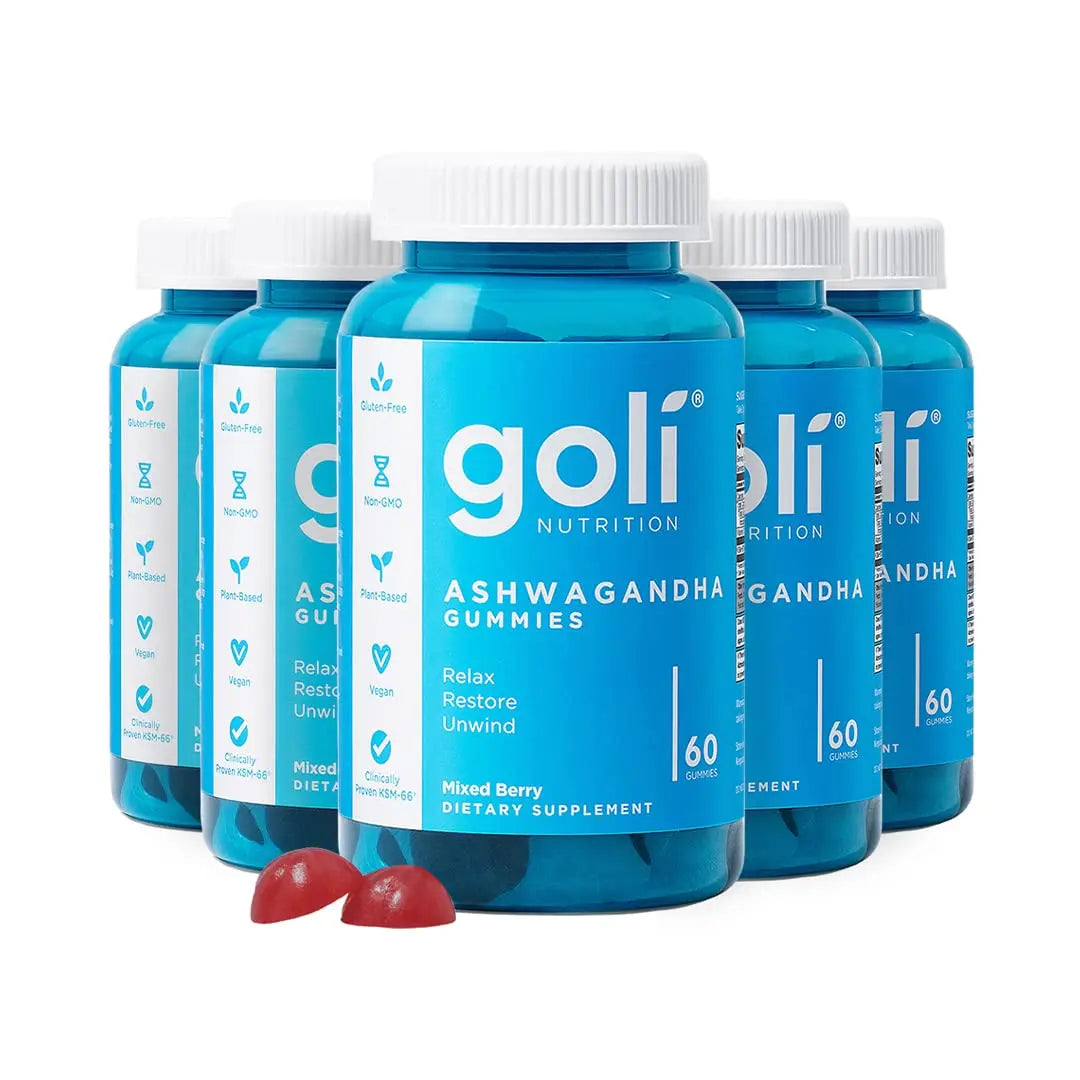 Goli Ashwagandha & Vitamin D Gummy - 300 Count - Mixed Berry, KSM-66, Vegan, Goli Au supplements