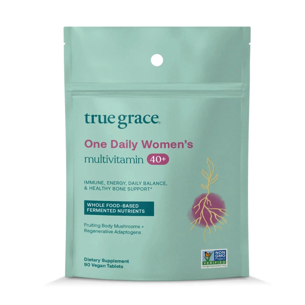 True Grace One Daily Women’s Multivitamin 40+ Fermented Minerals, Organic Adaptogens & Mushrooms Energy, Immune, Bone Support True Grace Au supplements