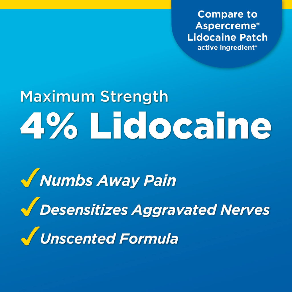 Amazon Basic Care Maximum Strength OTC Pain Relief , 4% Lidocaine Patch, 3.9” x 5.5”, 15-Count Box (Previously HealthWise) Amazon Basic Care Au supplements