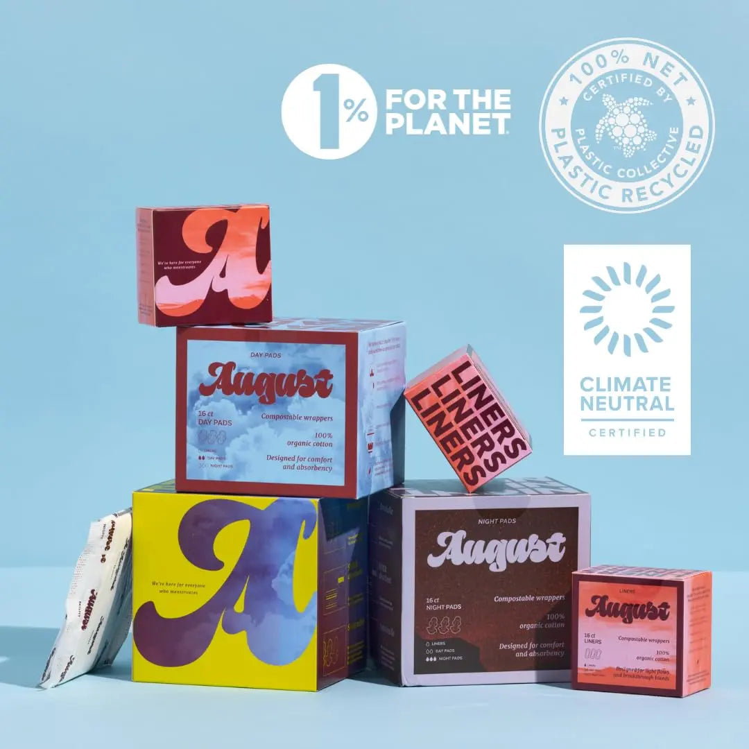 August Organic Cotton Tampons, Regular tampons, BPA Free Long Applicators, Non-Toxic Organic August Au supplements