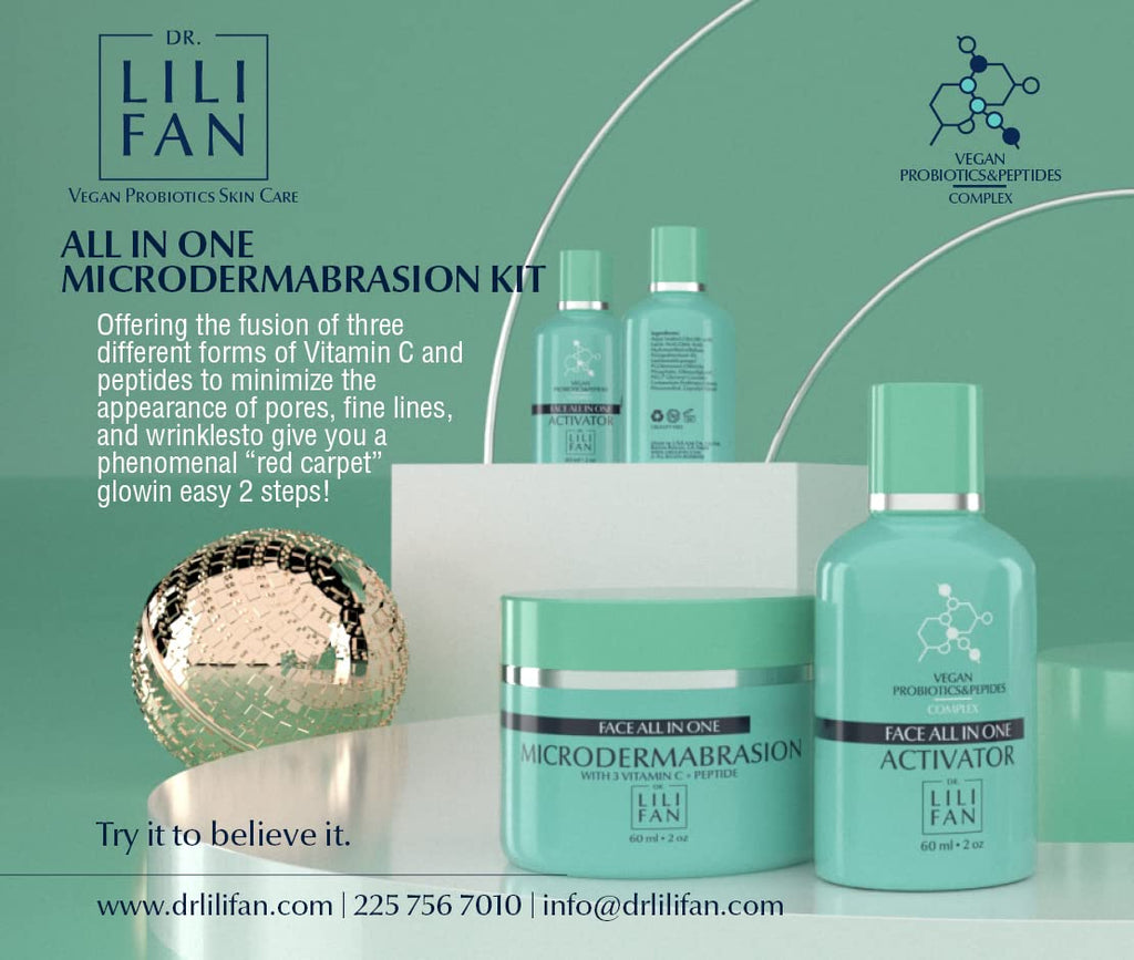 Dr Lili Fan Probiotic All-In-One Microdermabrasion Kit with Vitamin C and Peptides. Your At-Home Spa Treatment. Get Radiant, Healthy-Looking Skin. 2 fl oz Dr Lili Fan Au supplements