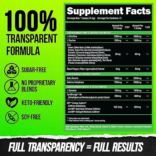 ALPHA LION Superhuman Pre Workout Powder & Post Workout Recovery Bundle, Sustained ALPHA LION Au supplements