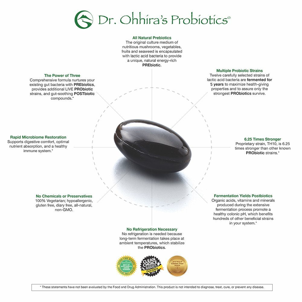 Essential Formulas Dr. Ohhira’s Probiotics Professional Formula with 5 Year Fermented Prebiotics, Live Active Probiotics and The only Product with Postbiotic Metabolites, 60 Capsules Essential Formulas Au supplements