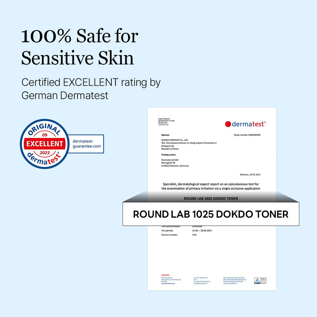 ROUND LAB 1025 Dokdo Toner 6.76 Fl Oz, Oil Control and Reduces Excess Sebum, Gentle Exfoliating Facial Toner, Deep Sea Water for Moisturization