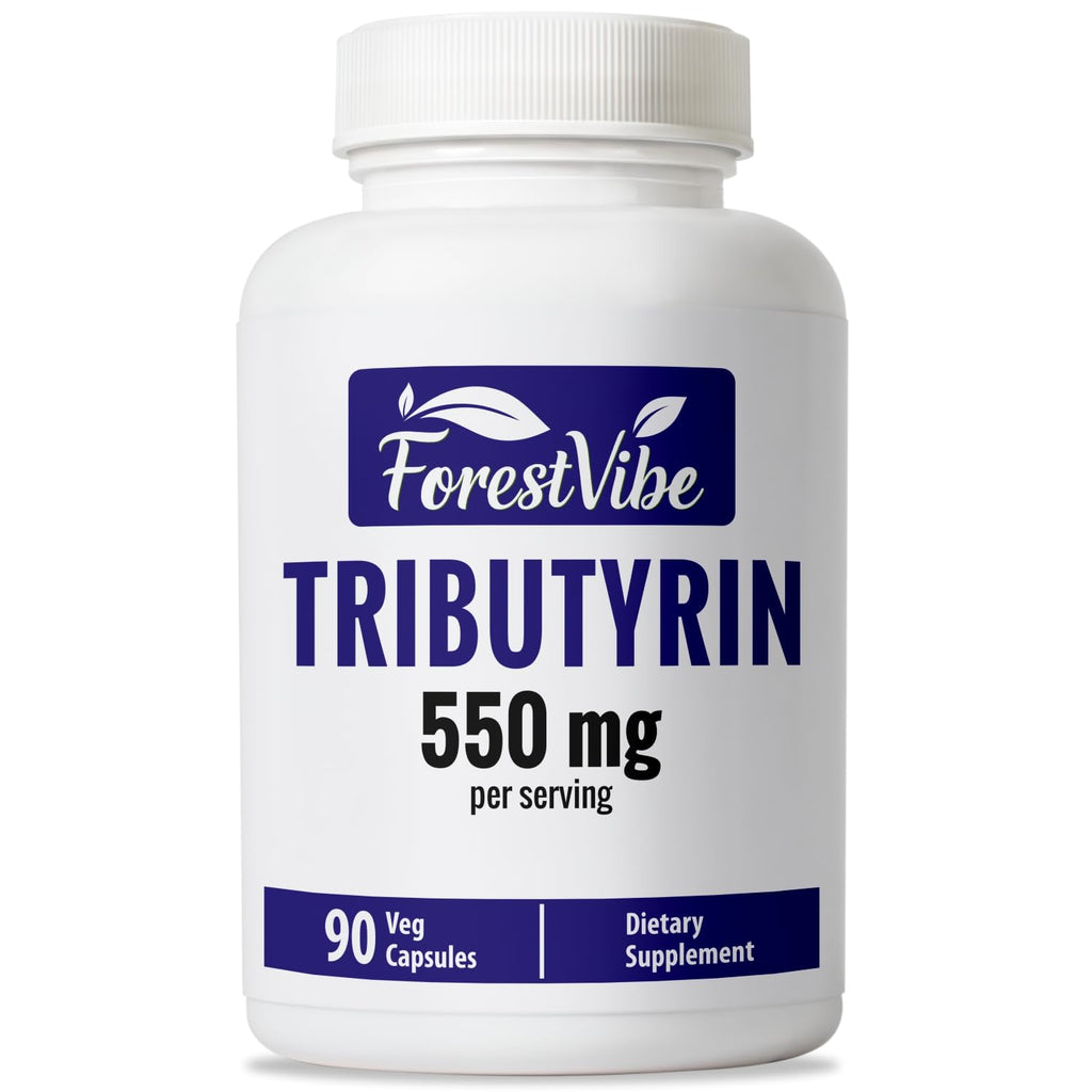 ForestVibe Tributyrin Supplement 550mg, Advanced Butyrate Form for Gut Health, 60% Standardized, More Effective Delivery Than Sodium Butyrate, 90 Capsules, Non-GMO & Gluten Free Postbiotic Supplement ForestVibe Au supplements