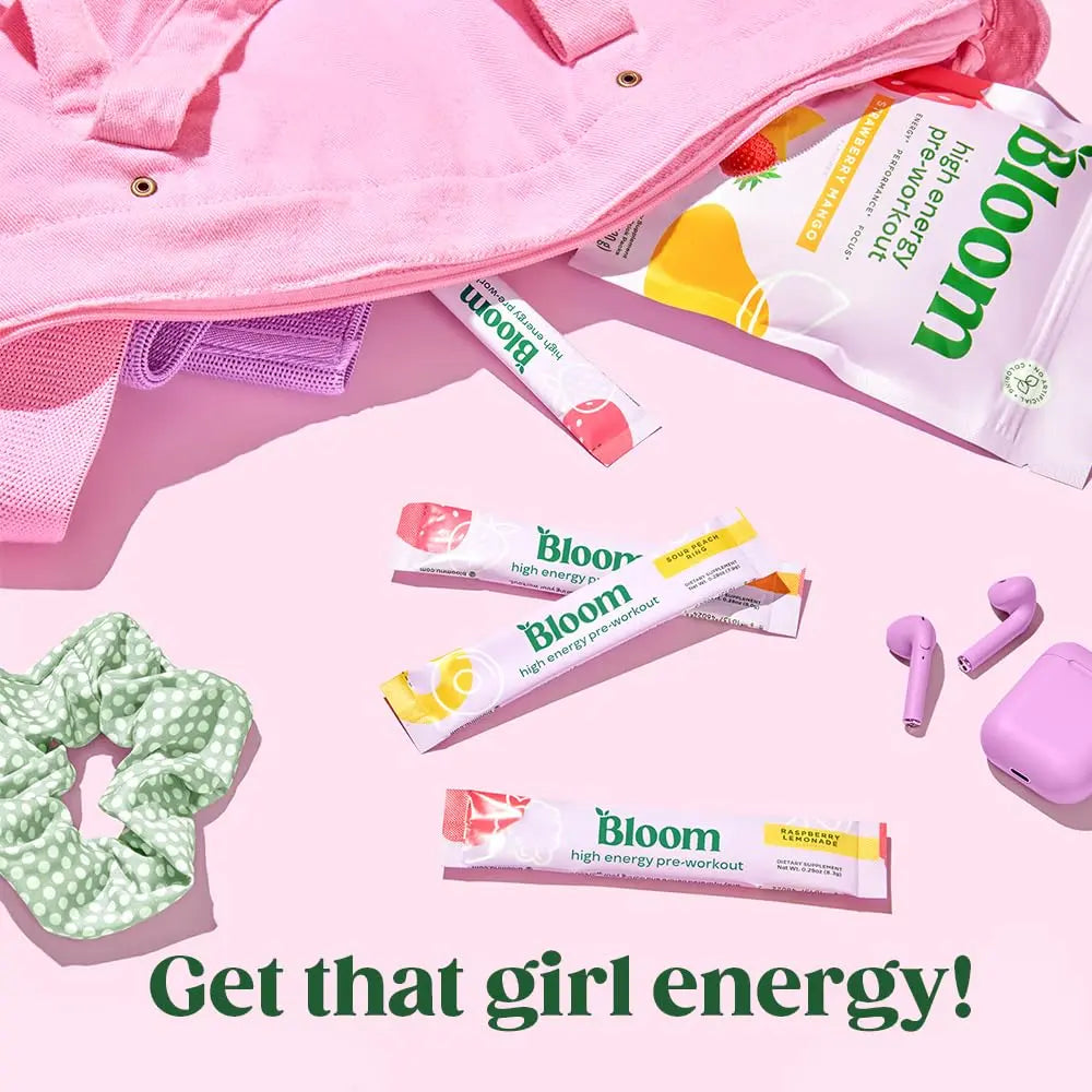 Bloom Nutrition High Energy Pre Workout Powder for Women - Natural Caffeine Powder Bloom Nutrition Au supplements
