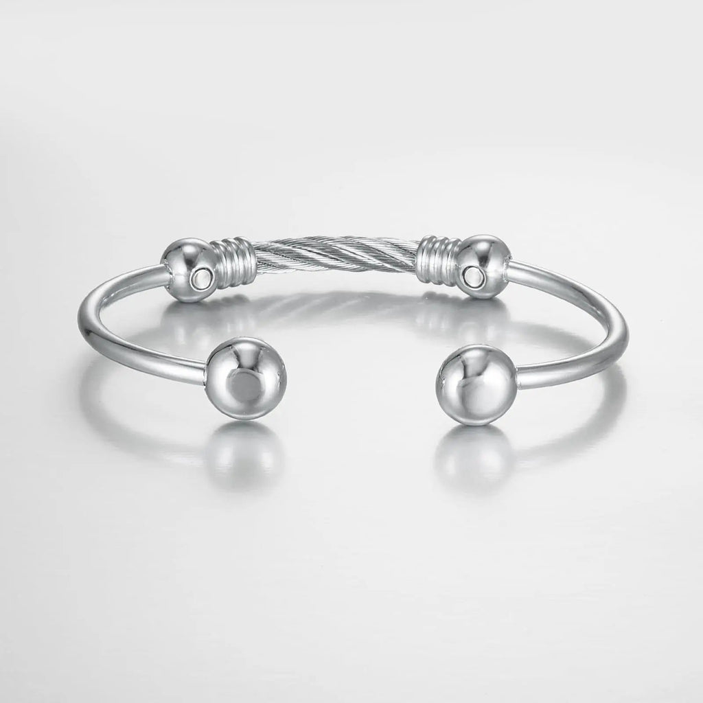 EnerMagiX Magnetic Bracelet for Women for Arthritis and Joint,Twisted Cable Stainless Steel Bangle EnerMagiX Au supplements