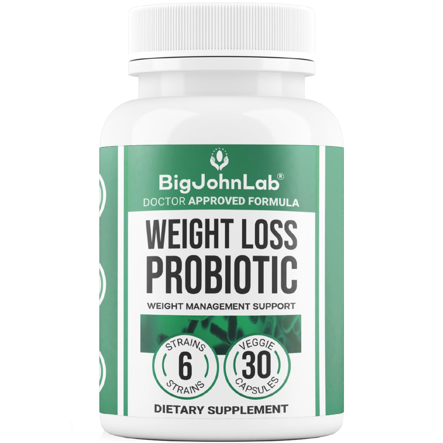 BIGJOHNLAB® - Probiotics for Weight Management & Bloating - 6 Probiotic Strains - Prebiotics - Key Ingredient Cayenne & Green Tea - Supports Gut Health - Weight Management for Women & Men - 30 CT BIGJOHNLAB Au supplements