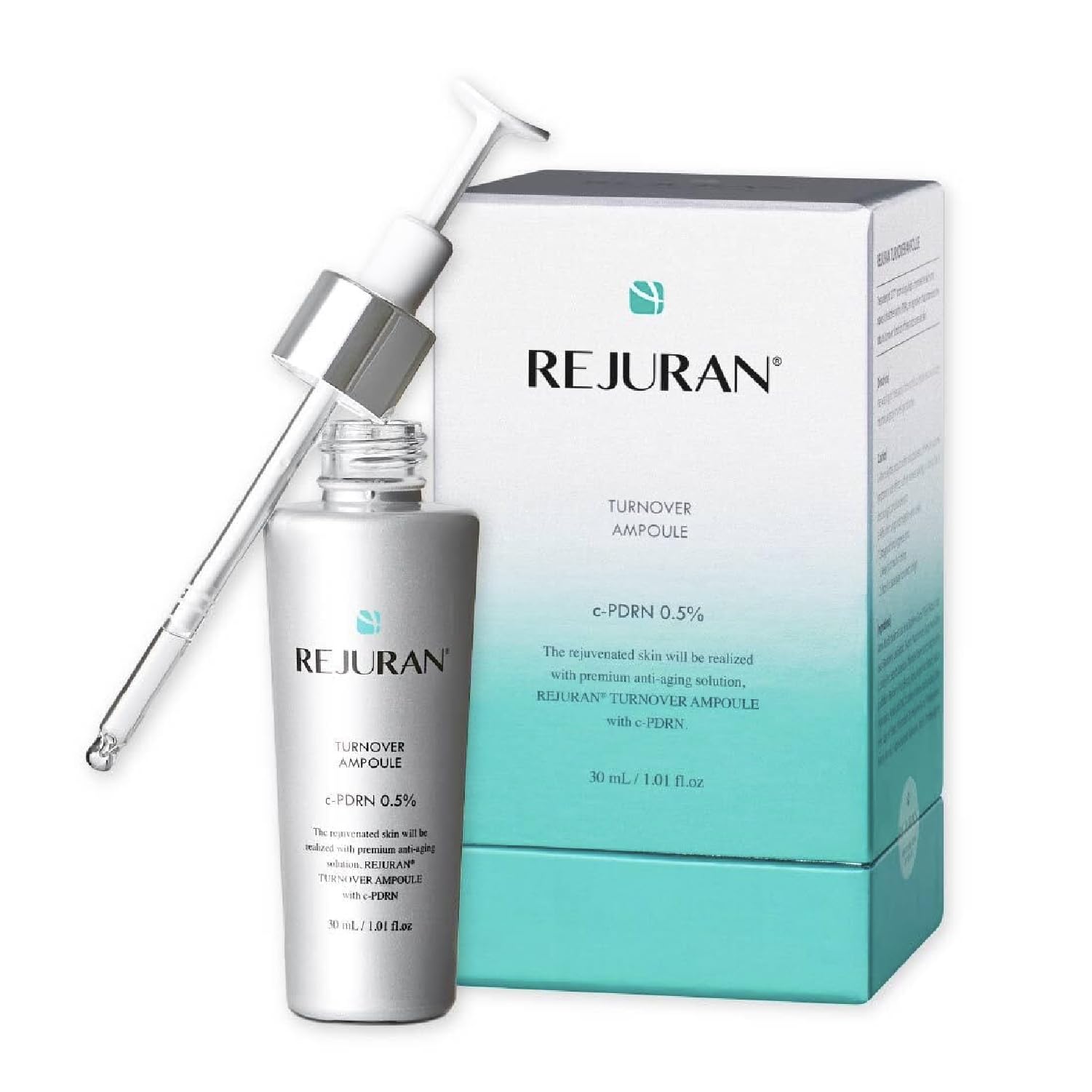 REJURAN® Turnover Ampoule, c-PDRN® – Original Salmon DNA PDRN Face Serum for Rejuvenation, Firming, Hydration & Youthful Glow