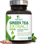Green Tea Extract Capsules 1000mg 98% Standardized EGCG - 3X Strength for Natural Nature's Nutrition Au supplements