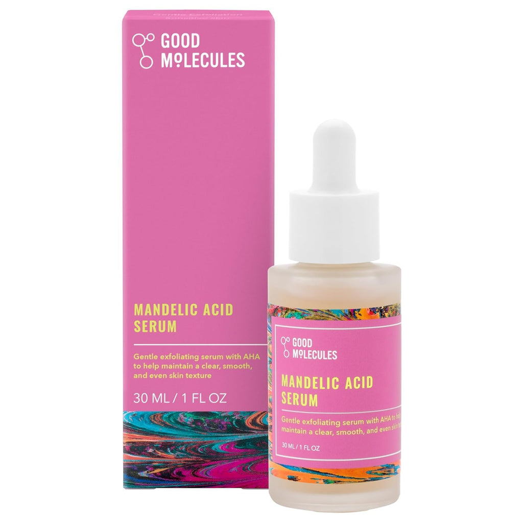 Good Molecules Mandelic Acid Serum - Gentle Face Exfoliator Serum with Ultra Hydrating Hyaluronic Acid