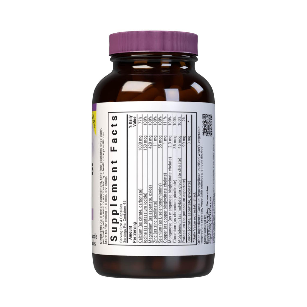 Bluebonnet Multi Minerals Supplement Plus Boron Chelated Magnesium Potassium Copper Selenium Manganese Chromium & Zinc Complex for Women & Men - No Iron, Non-GMO, Gluten-Free - 180 Vegetable Capsules BlueBonnet Au supplements