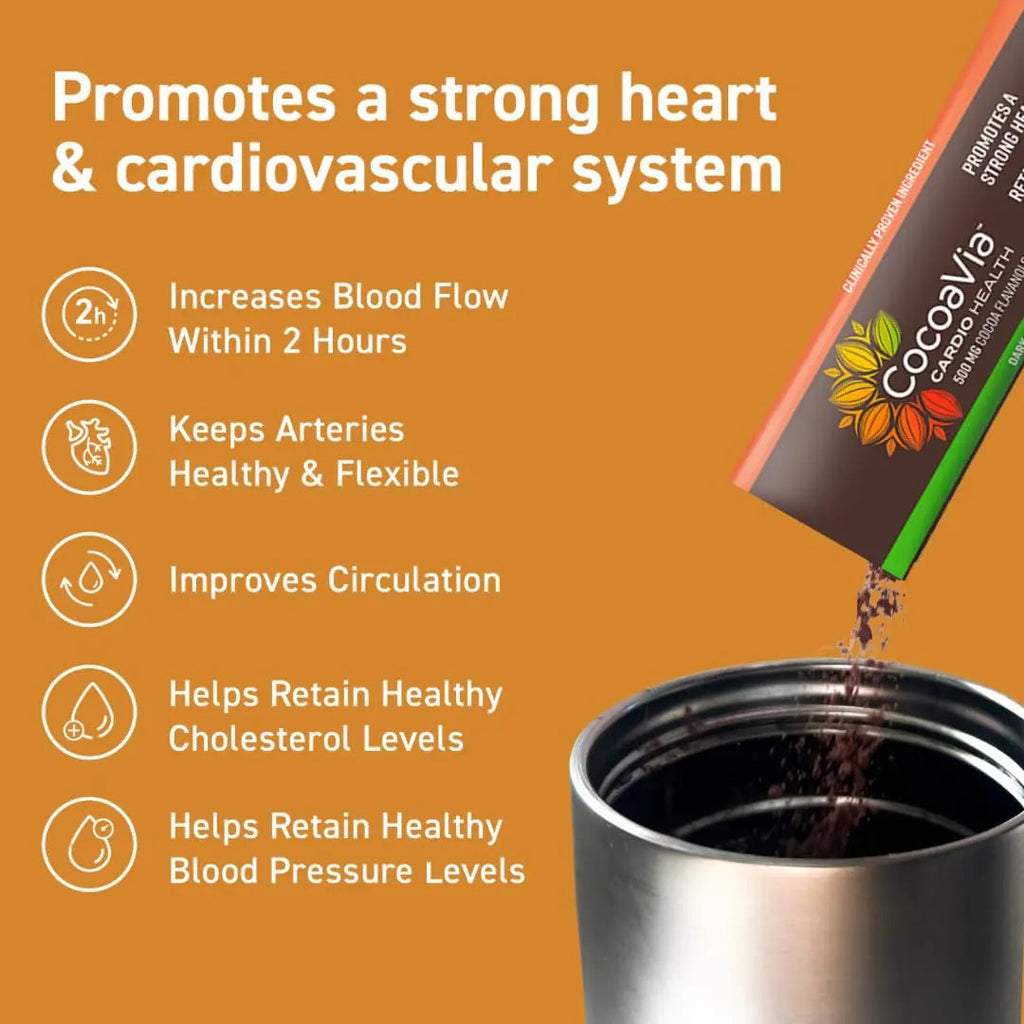 CocoaVia Cardio Health Cocoa Powder, 15 Single Serve Sticks, 500mg Cocoa Flavanols CocoaVia Au supplements