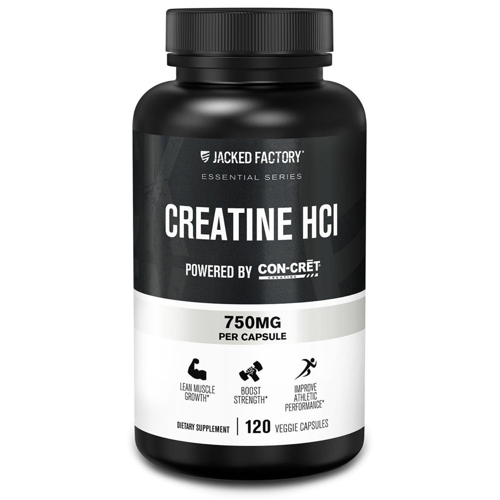 Jacked Factory Creatine HCl Capsules - CON CRET Creatine Pills 750mg - Lean Muscle Growth & Recovery, Boost Strength & Endurance, No Bloating or Cramps - 120 Capsules Jacked Factory Au supplements