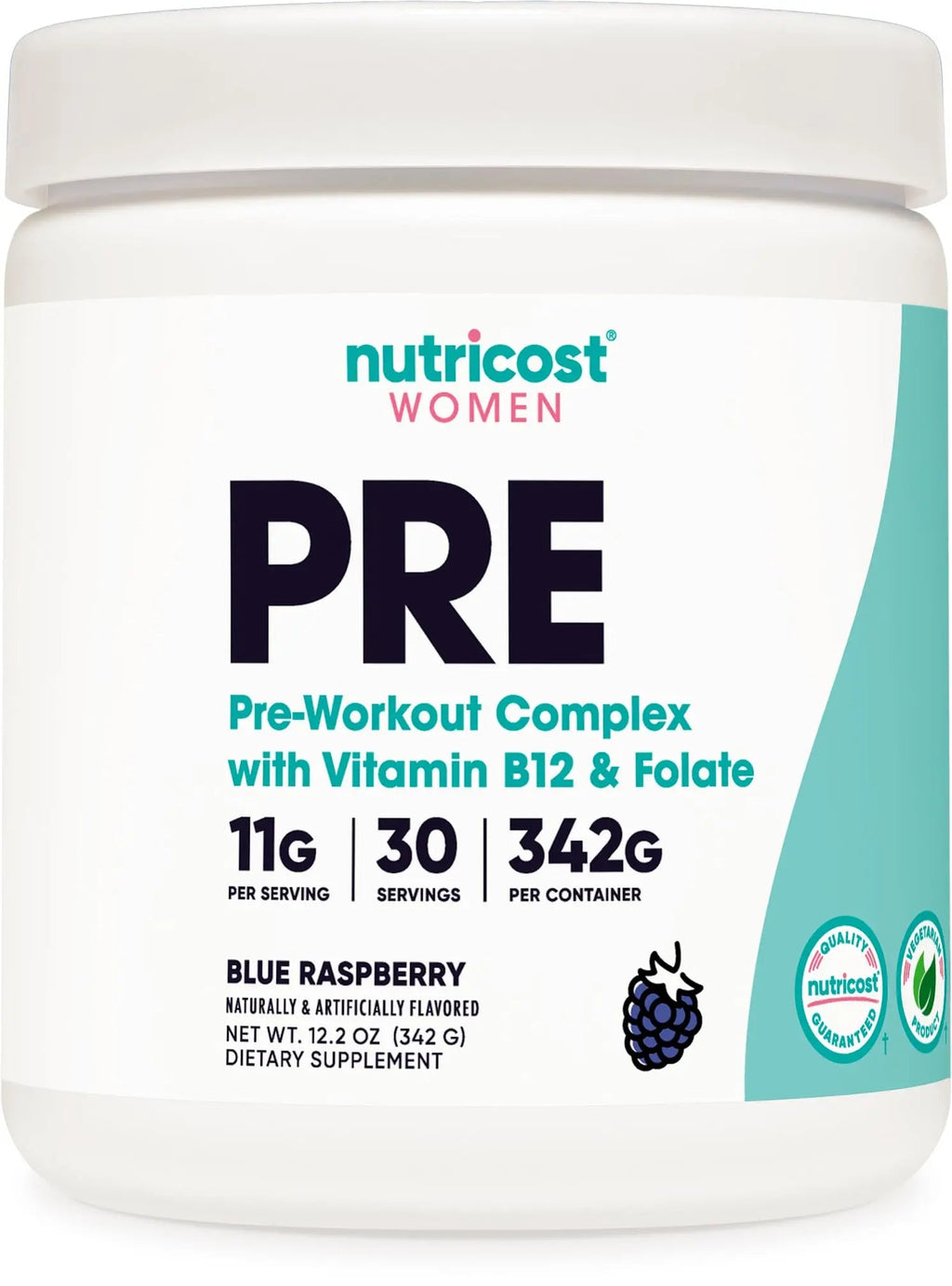Nutricost Pre-Workout Powder for Women, Blue Raspberry, 30 Servings Nutricost Au supplements