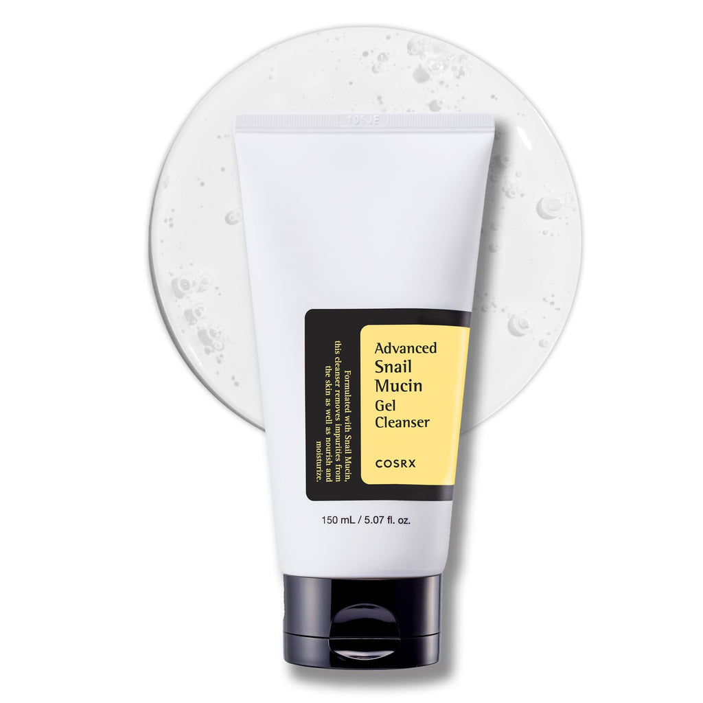 COSRX Advanced Snail Mucin Gel Cleanser, 5.07 Fl Oz / 150 mL, Rich Daily Deep Cleansing Gel for Dry & Sensitive Skin