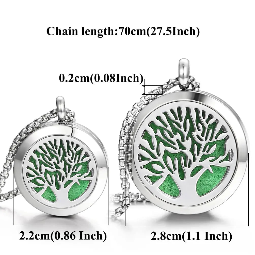Aromatherapy Essential Oil Diffuser Necklace Tree of Life Cloud Design Stainless Steel Locket JEAN SMILE Au supplements