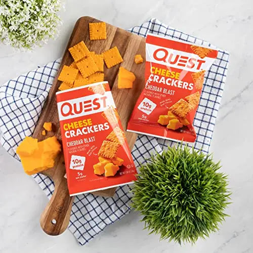 Quest Nutrition Cheese Crackers, Cheddar Blast, High Protein, Low Carb, Made with Real Cheese Quest Nutrition Au supplements