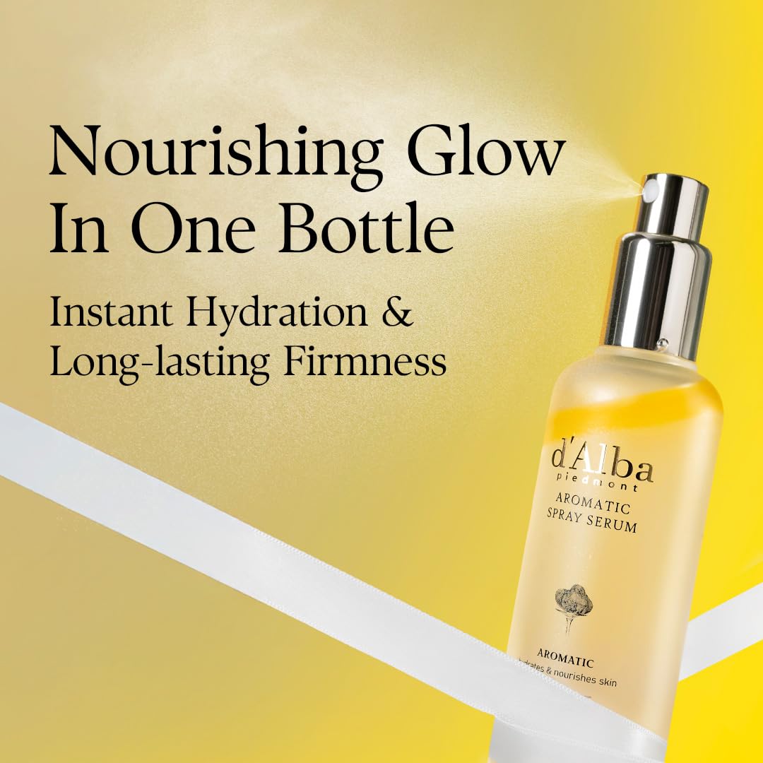 d'alba Piedmont Italian White Truffle First Aromatic Spray Serum, Fragrant VEGAN Glowy Antioxidant Face Mist