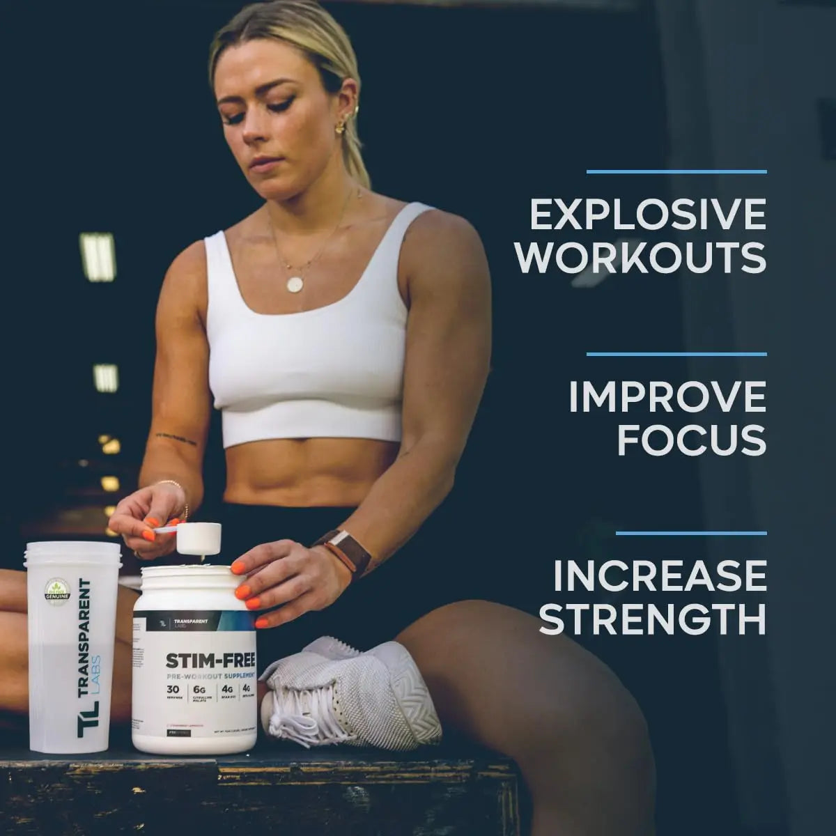 Transparent Labs Stim-Free Pre-Workout - Caffeine & Stim Free Pre Workout Powder Transparent Labs Au supplements