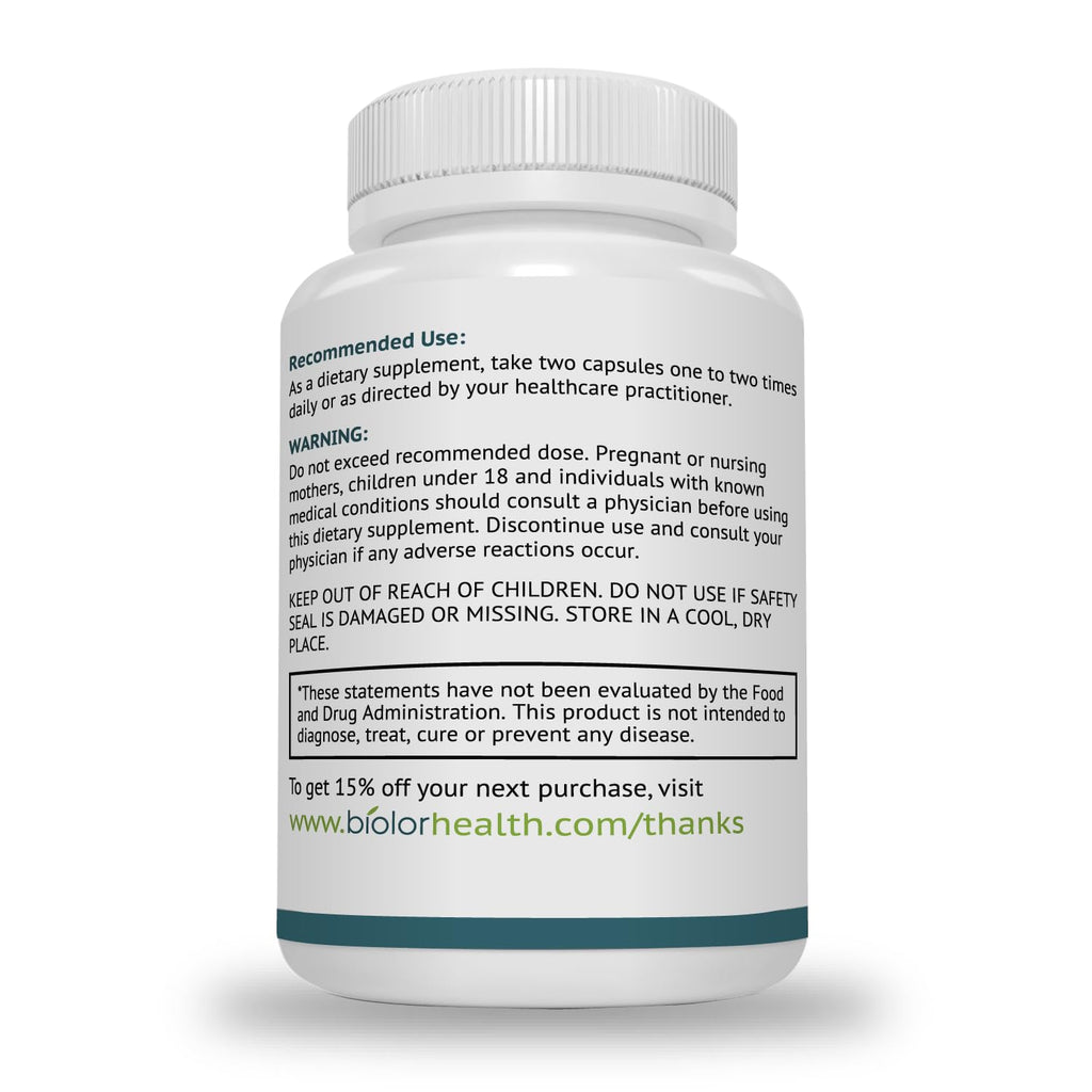 Biolor High Absorption Propionyl-L-Carnitine (PLCAR) No Artificial Fillers - Effective Propionyl L Carnitine HCL Supplement to Support Blood Circulation - 120 Capsules
