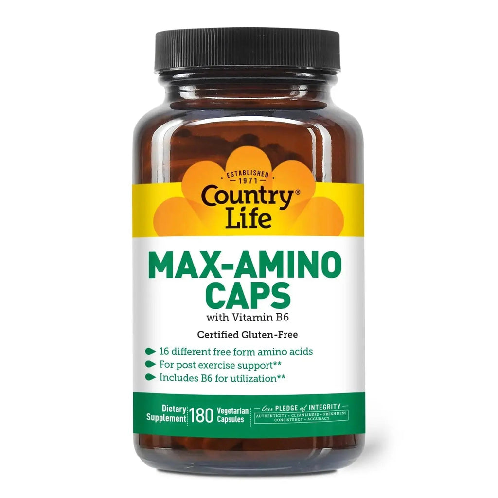 Country Life Maxi-Amino 16 Amino Acids 90 Capsules Gluten Free Country Life Au supplements