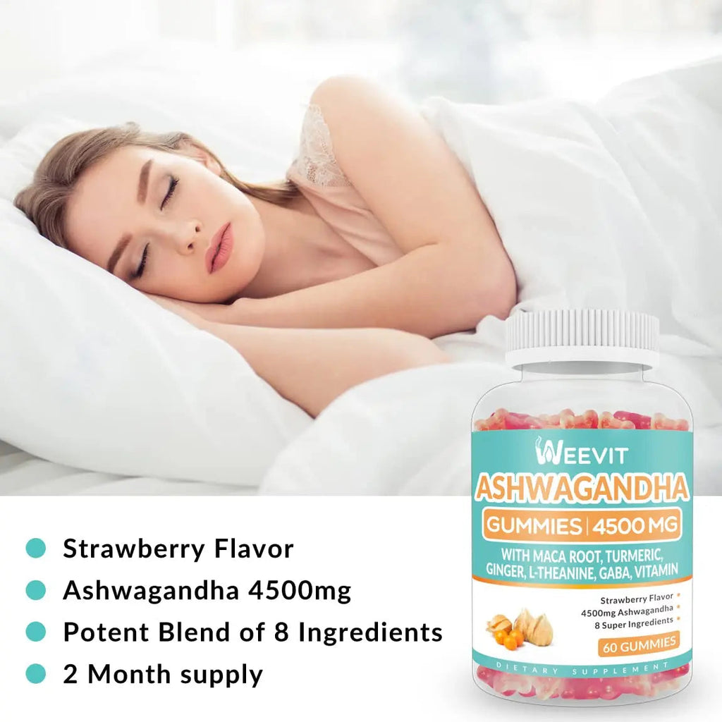 Ashwagandha Gummies 4500mg for Women & Men, Ashwagandha Gummy with Maca Root WEEVIT Au supplements