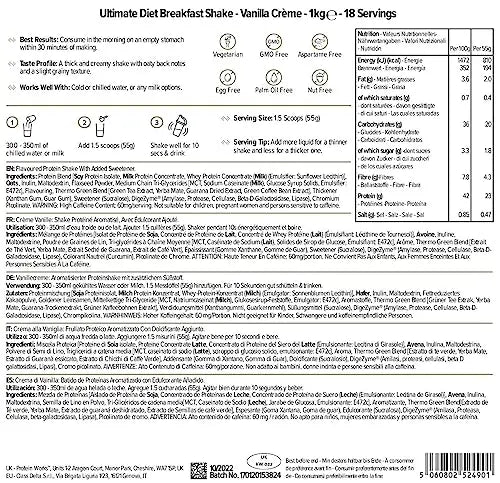 Protein Works - Ultimate Diet Breakfast Shake | Low Calorie Breakfast Shake | Low Sugar High Protein Breakfast Protein Works Au supplements