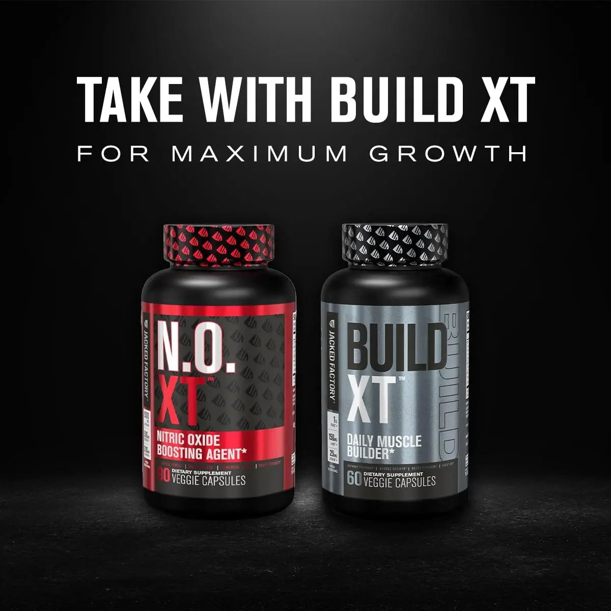 Jacked Factory Muscle Builder Supplement Stack - Build-XT Muscle Builder & N.O. XT Nitric Jacked Factory Au supplements