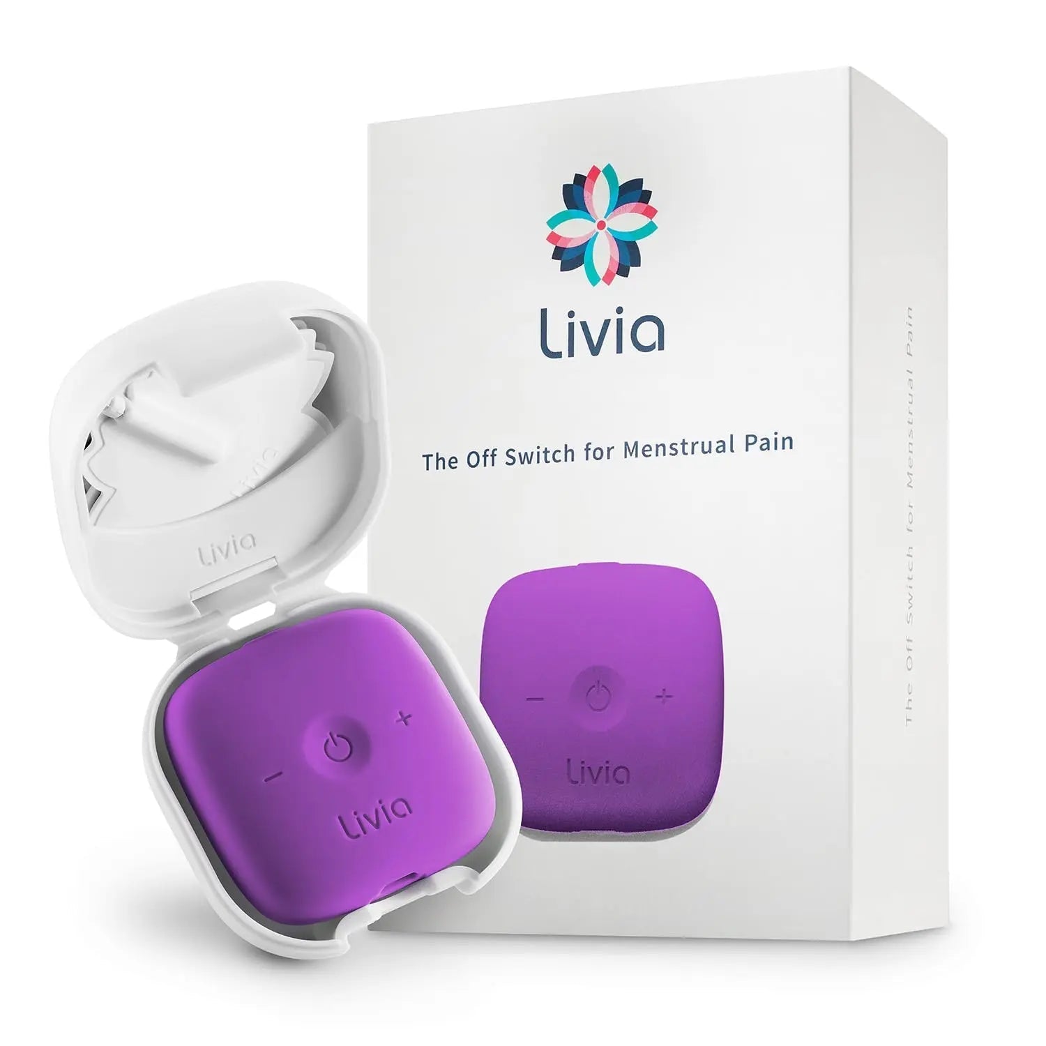 Livia Menstrual Pain Relief Device, Purple – Off-Switch for Period Pain – Portable & Discreet – Rechargeable, Up to 8 Hours Battery – Complete Kit with Stick-On Pads – The Go-to Travel Partner Livia Au supplements