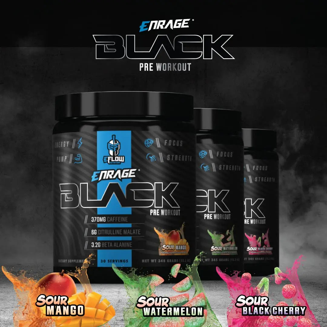 eFlow Nutrition Enrage Black High Stimulant Pre Workout Supplement - Preworkout Powder eFlow Nutrition Au supplements