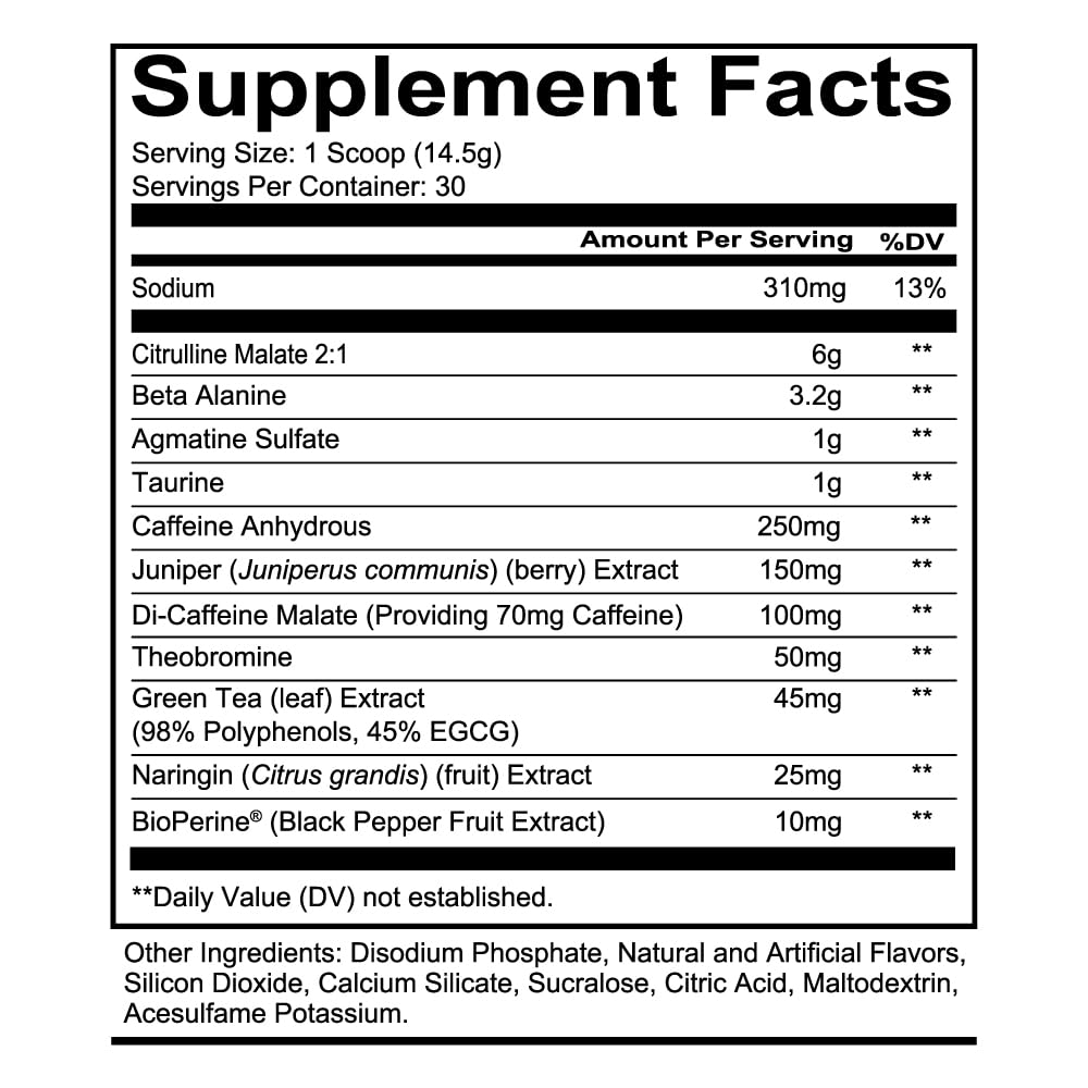REDCON1 Total War Pre Workout - Beta Alanine + Citrulline Malate Keto Friendly Preworkout for Men & Women with 320mg of Caffeine - Fast Acting -Blue Lemonade (30 Servings)
