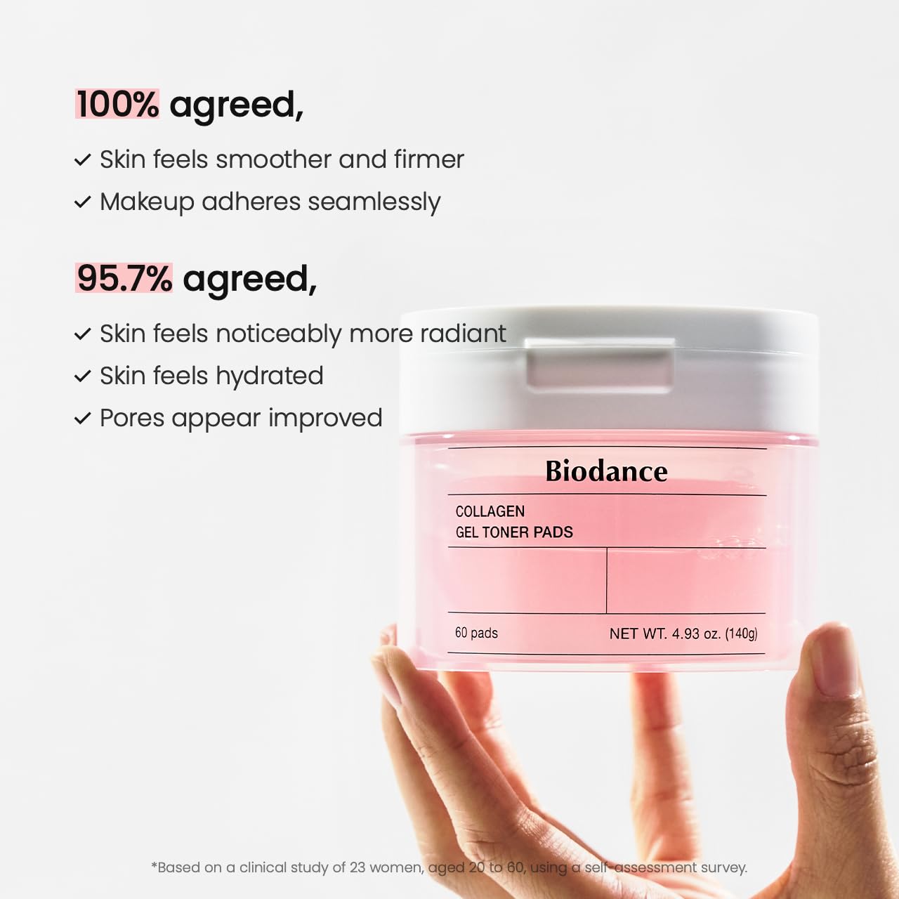 Biodance Collagen Gel Toner Pads, Pore Minimizer for Face, Improving Elasticity, Plumping Toner Pads for Sensitive Skin